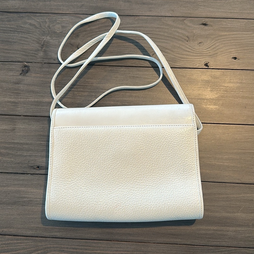 Authentic Christian Dior White Vintage Crossbody Bag Purse Leather w/ COA! - Picture 2 of 7